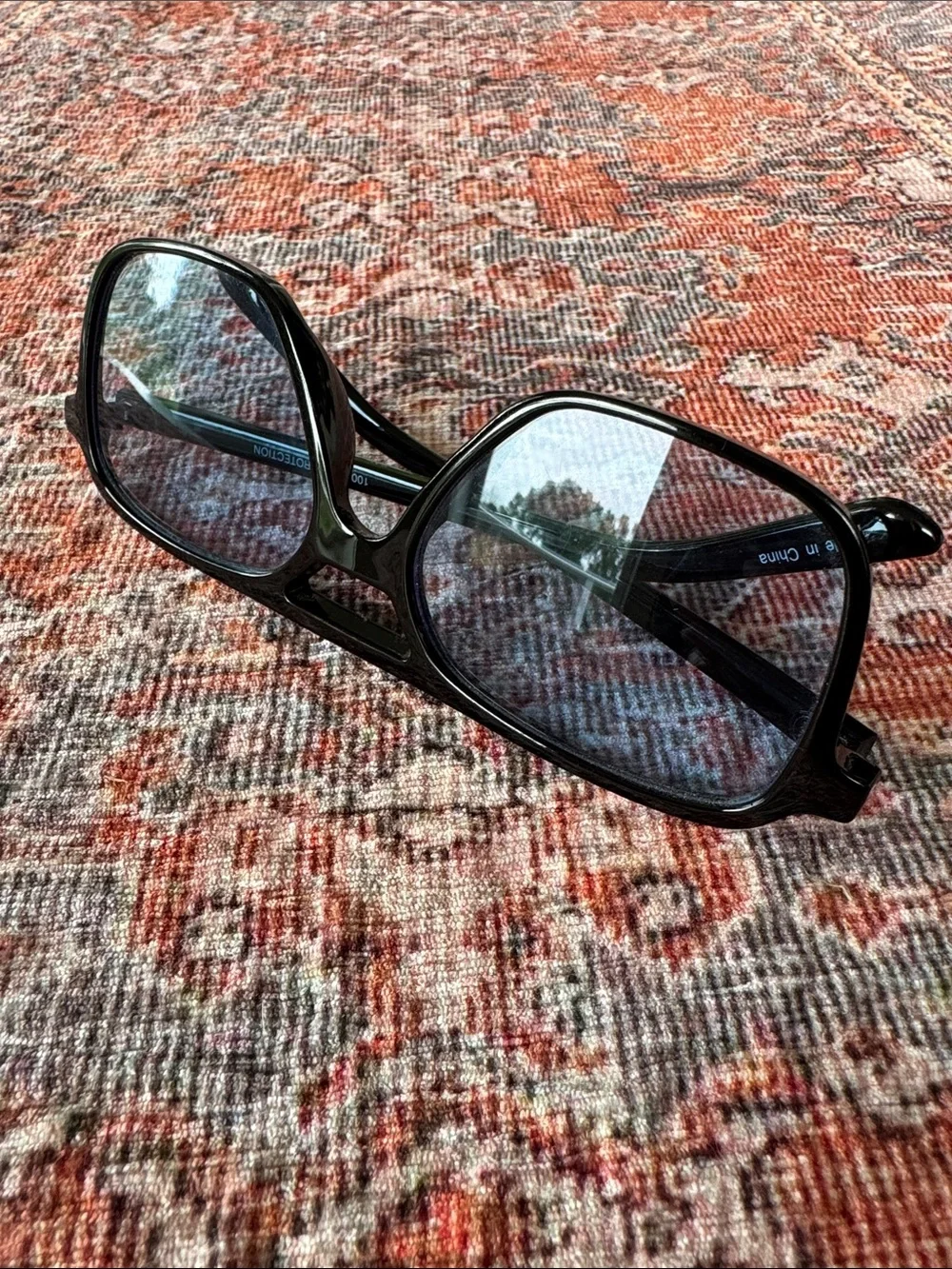 Black Sunglasses with Blue Tinted Lenses